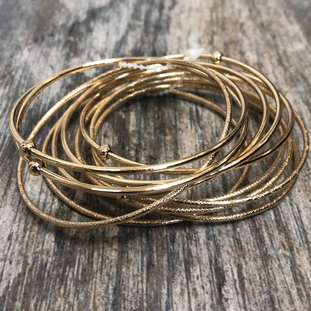 Set of Multiple Gold Bangles